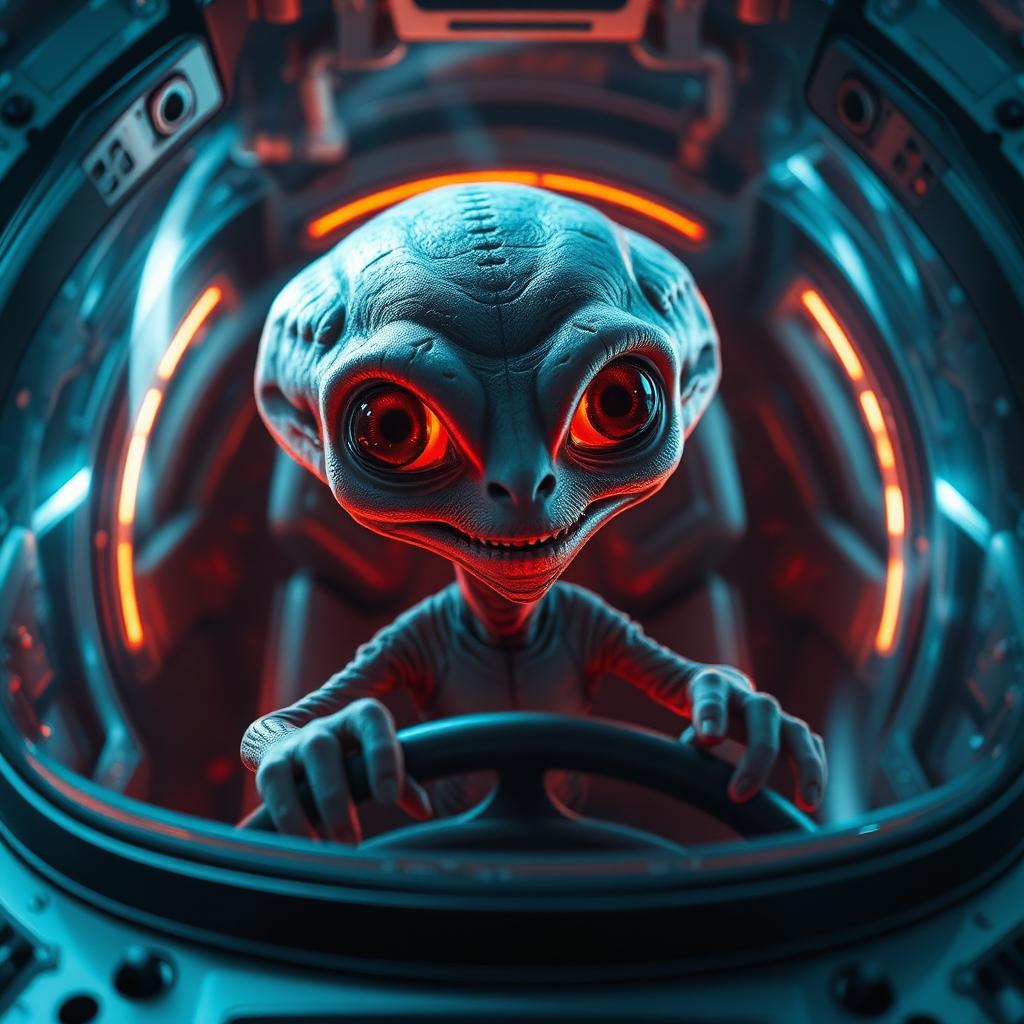 Alien Pilot — Sci-Fi AI artwork