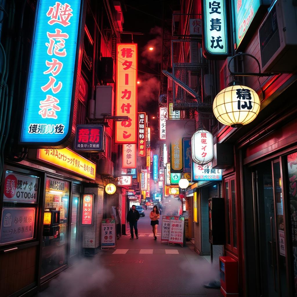 Tokyo Alley — Cyberpunk AI artwork