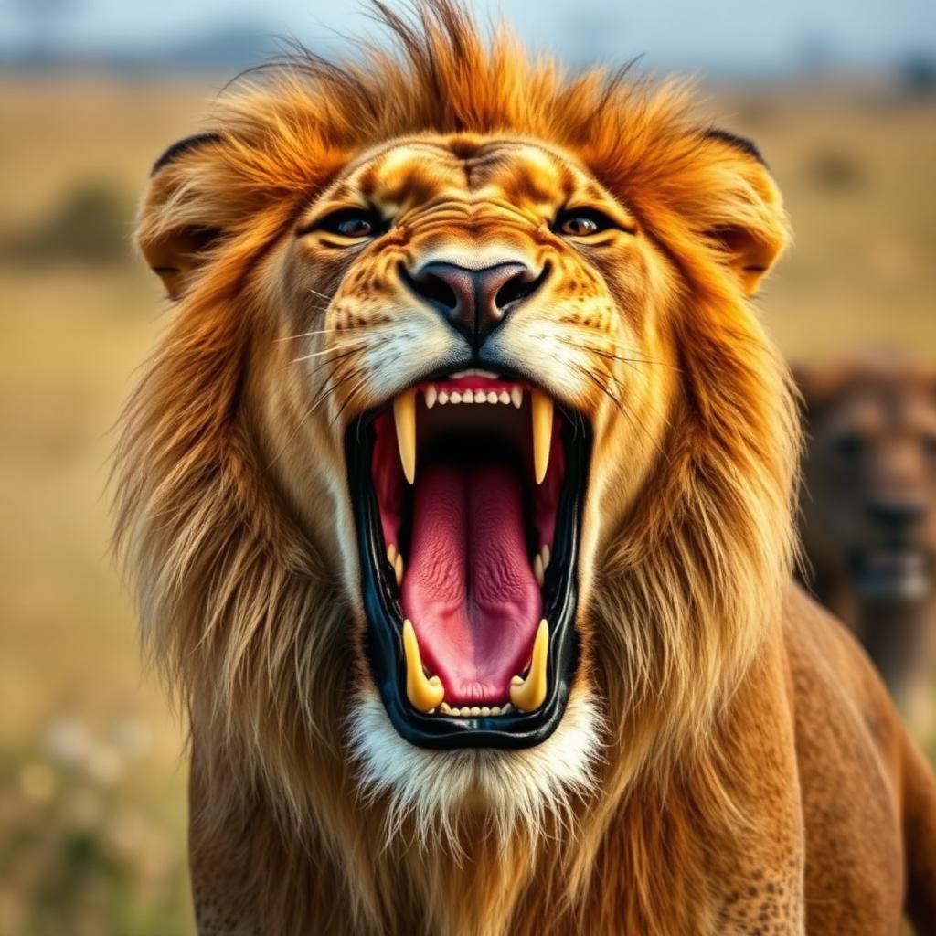 Roaring Lion — Wildlife AI artwork