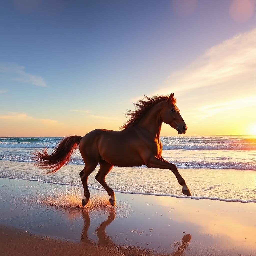 Beach Stallion — Wildlife AI artwork
