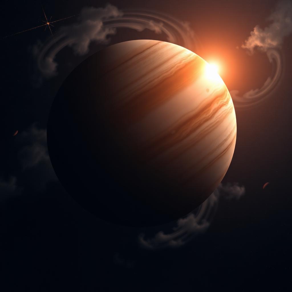 Jupiter Storm — Space AI artwork