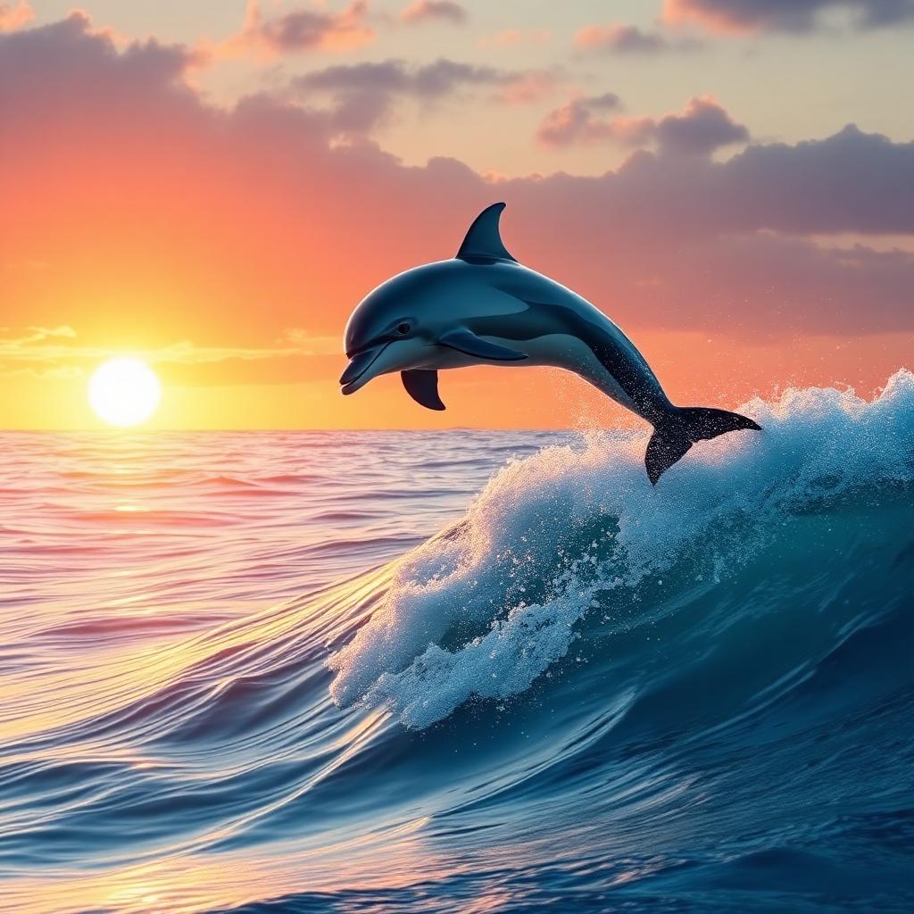 Dolphin Leap — Wildlife AI artwork