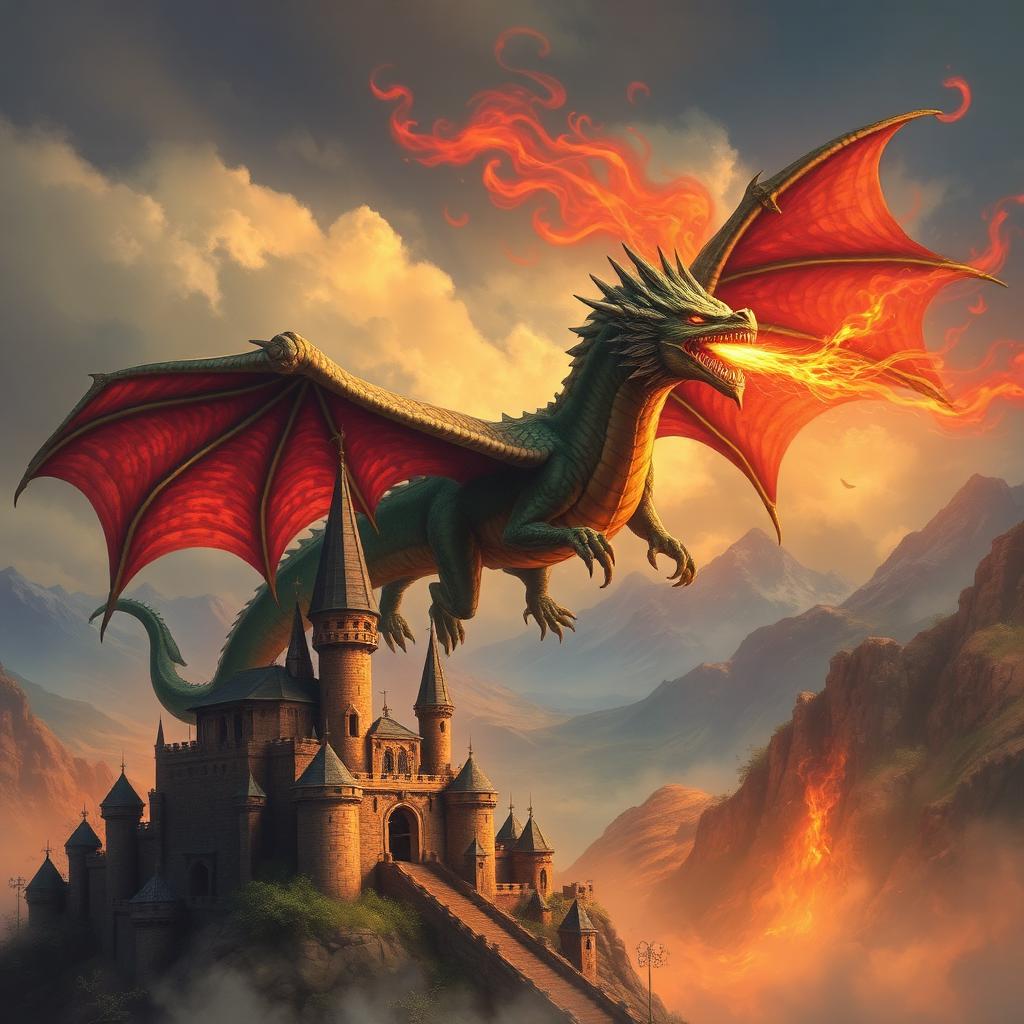 Castle Dragon — Fantasy AI artwork
