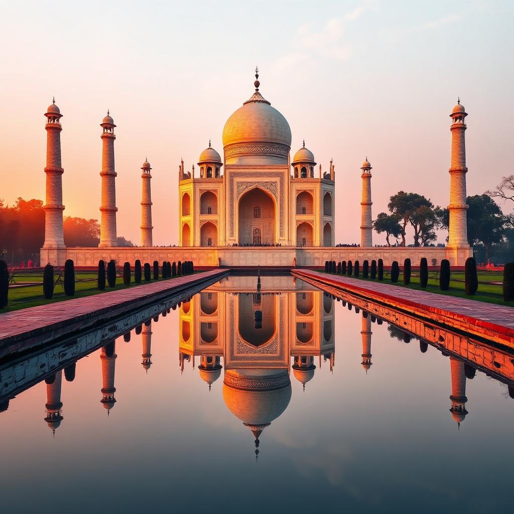 Taj Mahal Dawn — Architecture AI artwork