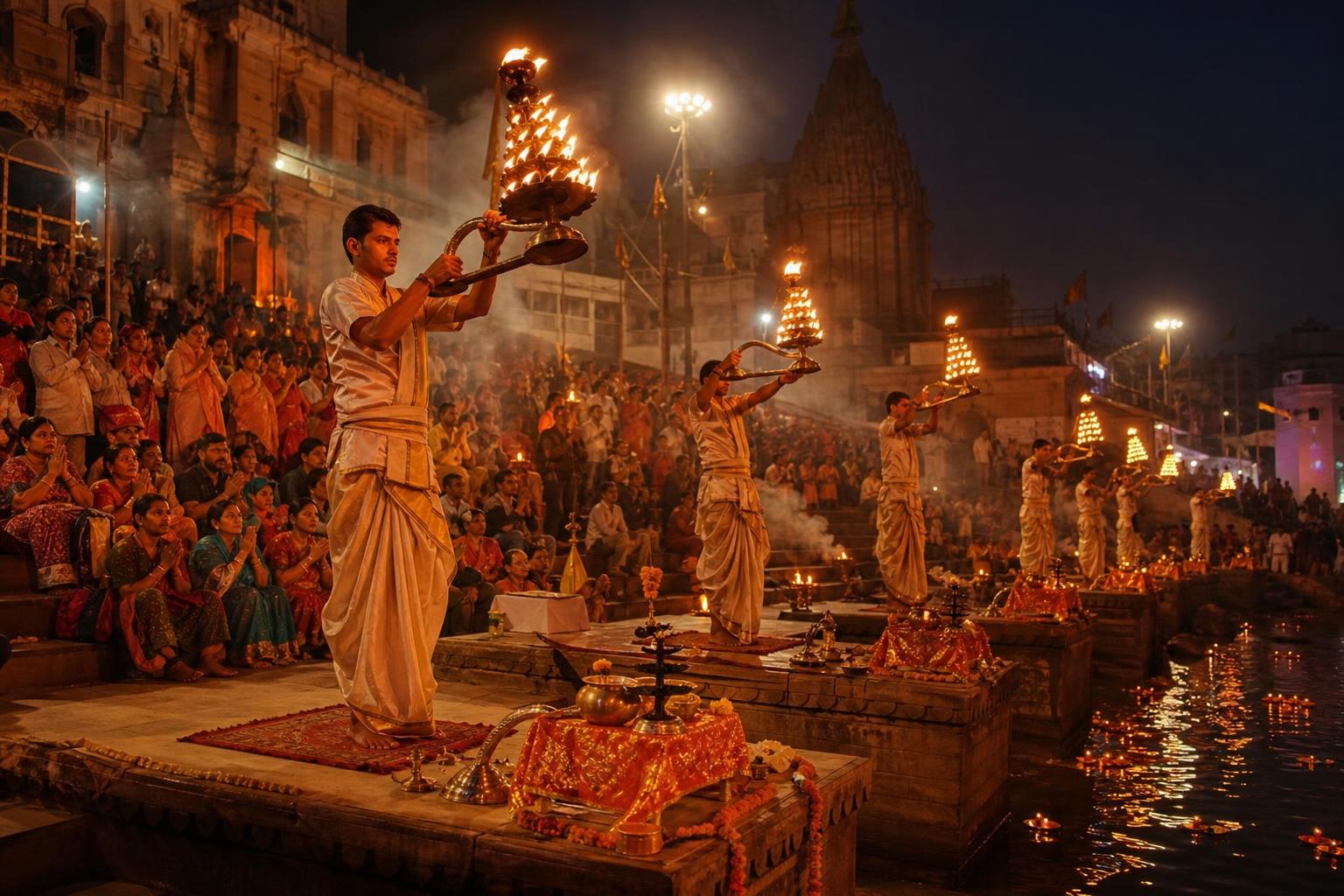 Ganga Aarti — Devotional AI artwork