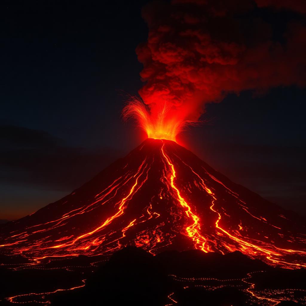Erupting Volcano — Nature AI artwork