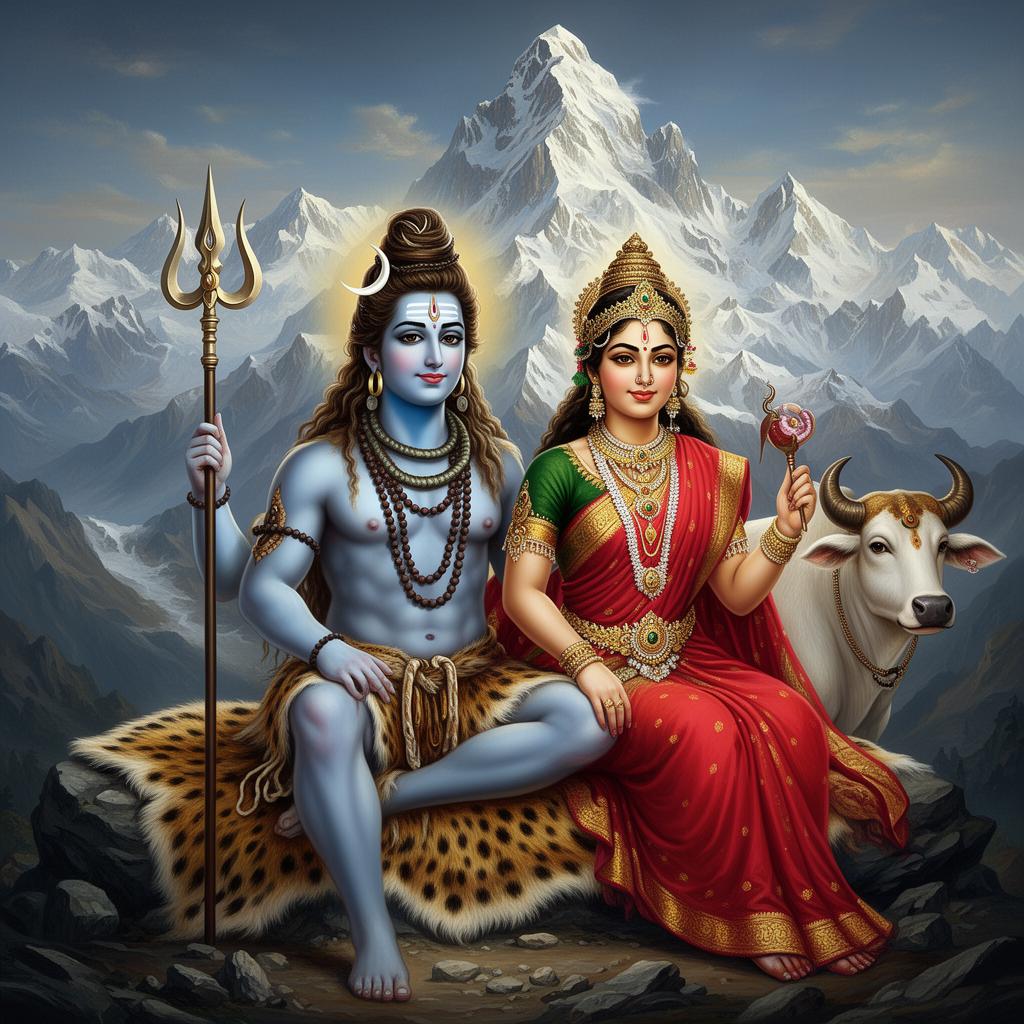 Shiv Parvati — Devotional AI artwork