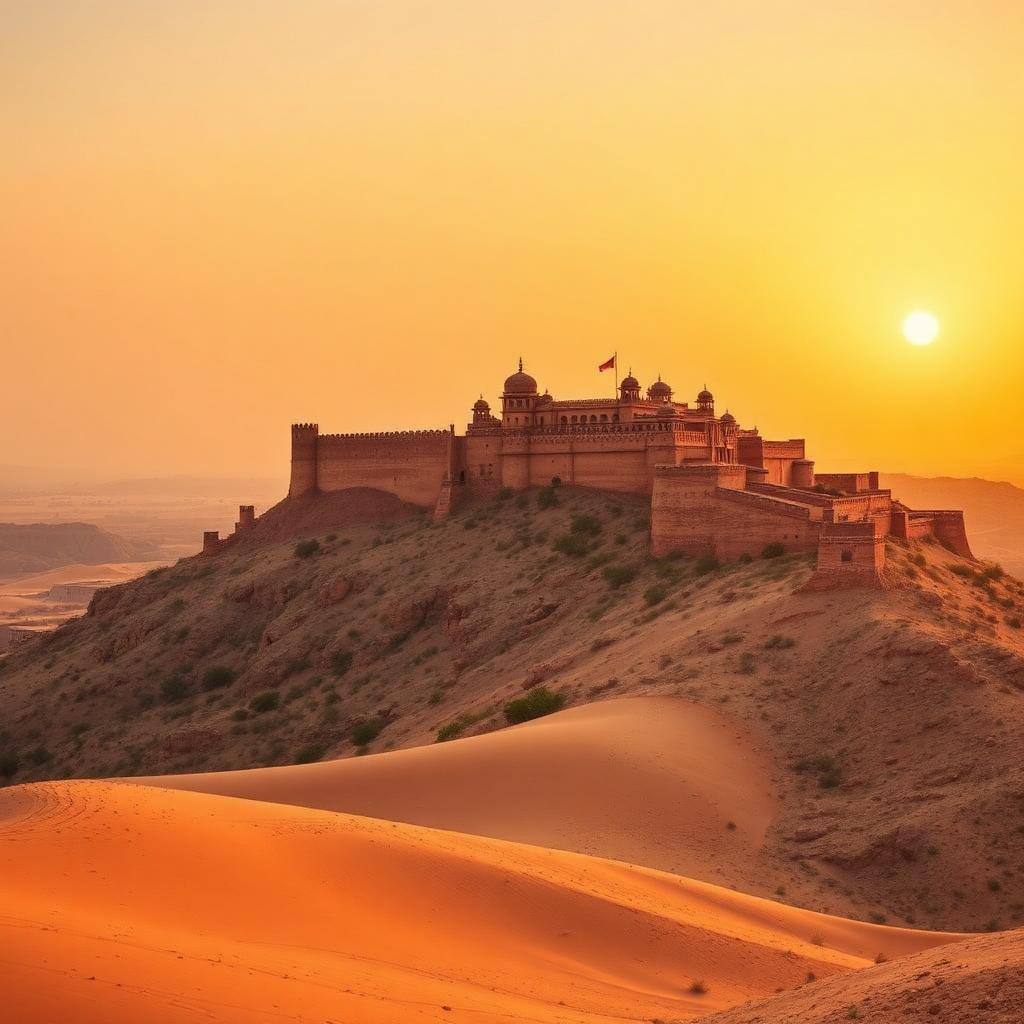 Rajasthan Fort — Landscape AI artwork