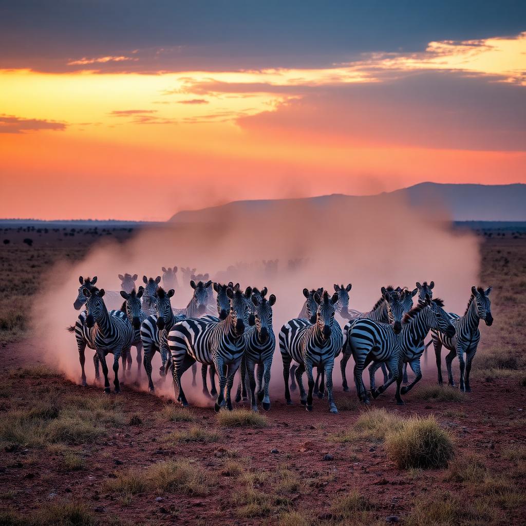 Zebra Herd — Wildlife AI artwork