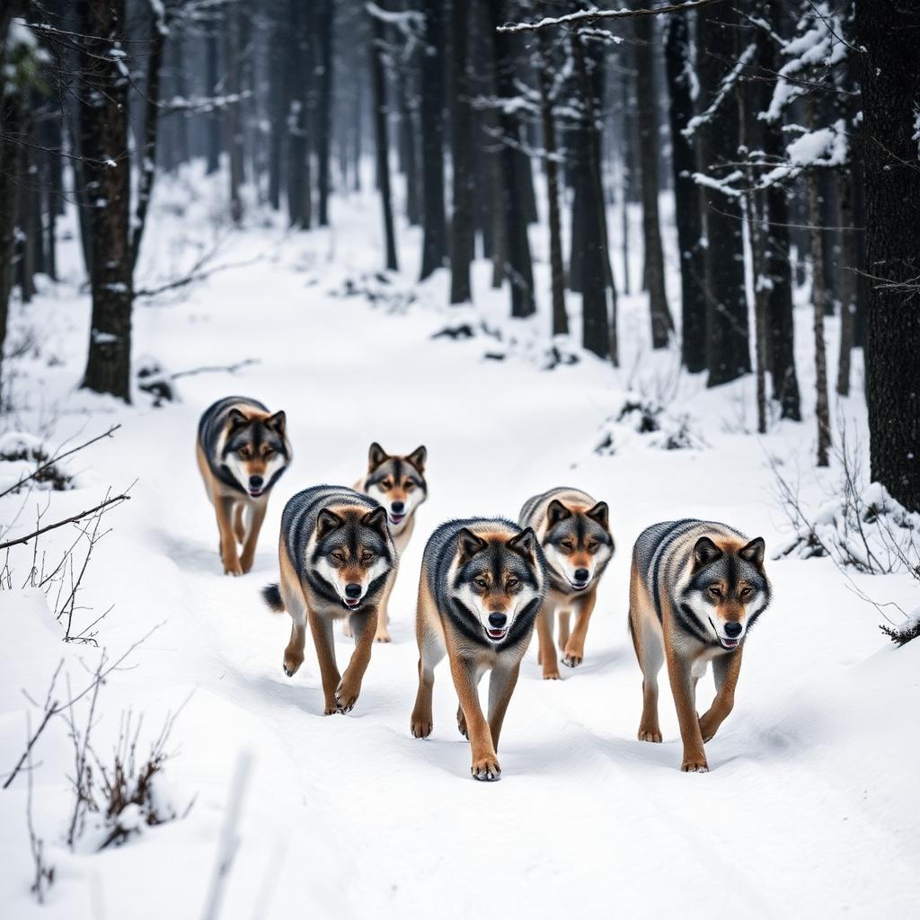 Wolf Pack — Wildlife AI artwork