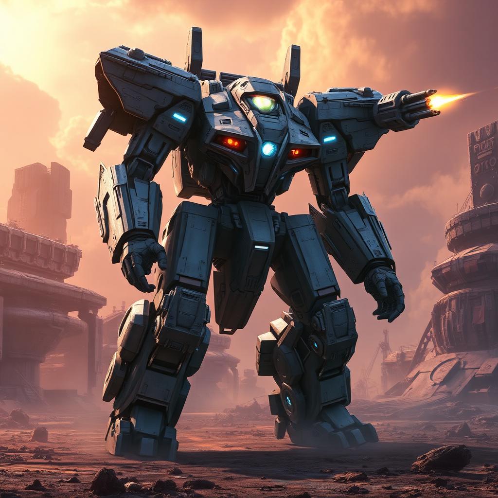 Battle Mech — Sci-Fi AI artwork