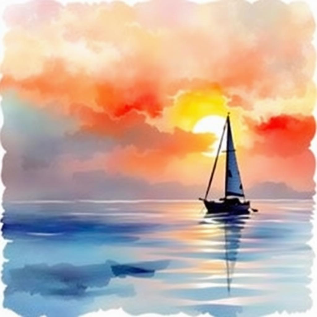 Watercolor AI generated artwork